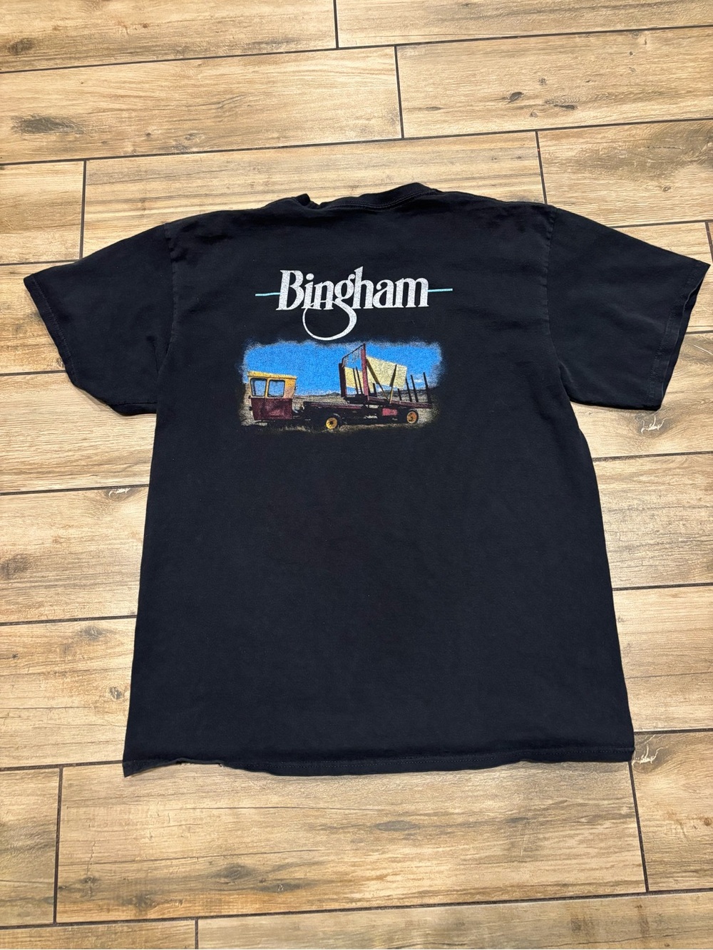 Vintage Bingham Equipment Company Flatbed Truck T-Shirt Mens Size L